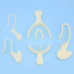 AG 50pcs/100pcs Disposable Dental Bite Impression Trays Kits Teeth Impression Tray with Plastic Rigid Frame and Non-Tear Mesh