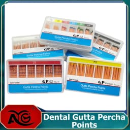 AG 3/5/6Box Dental Gutta Percha Points With Scale Endo Root Canal Obturating Tips Bars Taper 0.02 0.04 0.06 F1 F2 F3