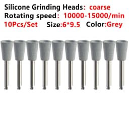 10pcs/Lot Dental Silicone Grinding Heads Teeth Polisher Polishing Brushes for Low-speed Machine Silicon carbide Dental Materials