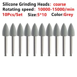 10pcs/Lot Dental Silicone Grinding Heads Teeth Polisher Polishing Brushes for Low-speed Machine Silicon carbide Dental Materials