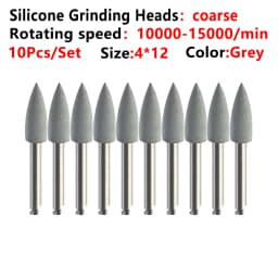 10pcs/Lot Dental Silicone Grinding Heads Teeth Polisher Polishing Brushes for Low-speed Machine Silicon carbide Dental Materials
