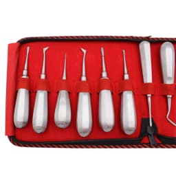 13pcs Dental Elevator Set Made in Pakistan Teeth Extraction Tooth Extracting Forceps Stainless Steel Curved Root Lift Elevator