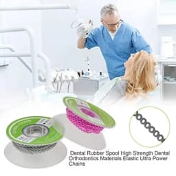 AG 15 feet/Roll Dental Orthodontic Elastic Ultra Power Chain Rubber Band Continuous Type 4.57m/Roll Dental Power Chain