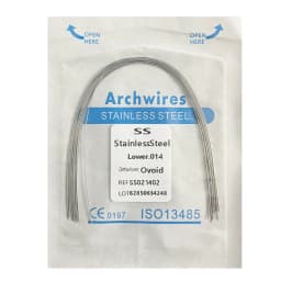 10pack Dental Arch Wires Orthodontic Super Elastic NITI Round Rectangle Archwire Lower/Upper 012/014/016/018/020/16x16/16x22