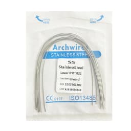 10pack Dental Arch Wires Orthodontic Super Elastic NITI Round Rectangle Archwire Lower/Upper 012/014/016/018/020/16x16/16x22
