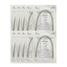 10pack Dental Arch Wires Orthodontic Super Elastic NITI Round Rectangle Archwire Lower/Upper 012/014/016/018/020/16x16/16x22