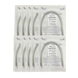 10pack Dental Arch Wires Orthodontic Super Elastic NITI Round Rectangle Archwire Lower/Upper 012/014/016/018/020/16x16/16x22