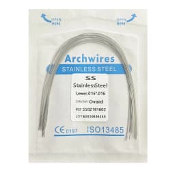 10pack Dental Arch Wires Orthodontic Super Elastic NITI Round Rectangle Archwire Lower/Upper 012/014/016/018/020/16x16/16x22