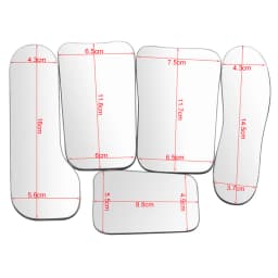 5 Pcs/Set Dental Double Side Mirrors Orthodontic Dental Photography Reflector Glass Coated Titanium Intra Oral Dentist Mirrors