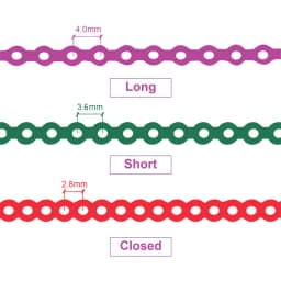 10pcs/lot Dental Elastic Ultra Power Chain Colorful Rubber Spool Long/Short/Closed Distance Continuous High Strengt 4.75m Length