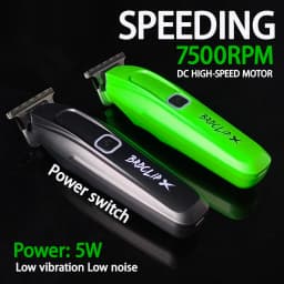 BRDCLIP FA1981 7500RPM Professional X Hair Trimmer 0 Distance DLC Blade Barber 1500mAh Finish Machine Salon Electric Clipper