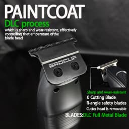 BRDCLIP FA1981 7500RPM Professional X Hair Trimmer 0 Distance DLC Blade Barber 1500mAh Finish Machine Salon Electric Clipper