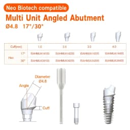10Pcs NeoBiotech Compatible Implant Titanium Scanbody Multi Unit Transfer Healing Abutment Bone Screw For Dental Lab Restoration