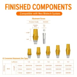 10Pcs NeoBiotech Compatible Implant Titanium Scanbody Multi Unit Transfer Healing Abutment Bone Screw For Dental Lab Restoration