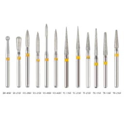 5 PCS Dental Diamond Burs Drill Medium FG 1.6MM For High Speed Hand