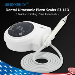Dental Ultrasonic Piezo Scaler Unit E3+ With LED light Detachable Handpiece +5 Tips Fit EMS Cavitron Woodpecker