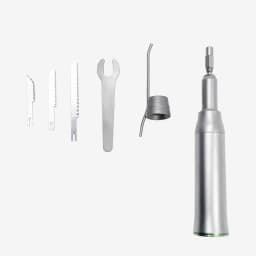 Oral Surgery Dental Reciprocating Saw Handpiece Kit Stainless Steel Replaceable Blades Outer Waterway E‑Type Motor Compatible