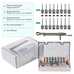 Dental Universal Implant Kit Driver Abutment Hand Hex Screw driver Long+Short drivers ProstheticTorque Wrench Kit
