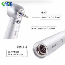 8000B Dental Fiber Optic Handpiece Torque Head Air Turbine Ceramic Bearing Dentist Tool Compatible with KAVO 6 Hole Connectors