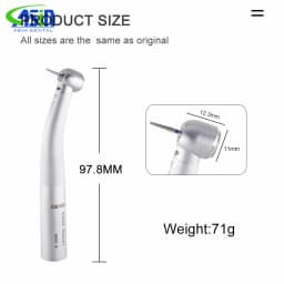 8000B Dental Fiber Optic Handpiece Torque Head Air Turbine Ceramic Bearing Dentist Tool Compatible with KAVO 6 Hole Connectors
