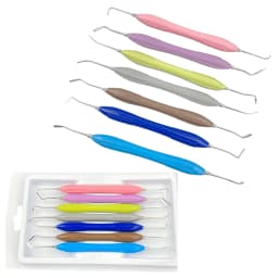 JUMTOP 7Pcs Dental Resin Filler Composite Resin Filling Restoration Tools with Silicone Handle