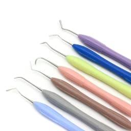 JUMTOP 7Pcs Dental Resin Filler Composite Resin Filling Restoration Tools with Silicone Handle