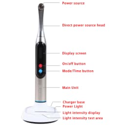 Dental LED Curing Blue Light Wireless 1 Second Curing Wide Spectrum 2200mw CV-215-I