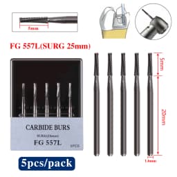 1Pack Dental Tungsten Carbide Steel Burs FG/Endo/FGXL/RA for High/Low Speed Handpiece Tungsten steel Dentist Lab & Clinic Use