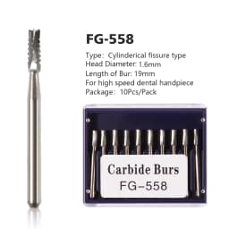 1Pack Dental Tungsten Carbide Steel Burs FG/Endo/FGXL/RA for High/Low Speed Handpiece Tungsten steel Dentist Lab & Clinic Use