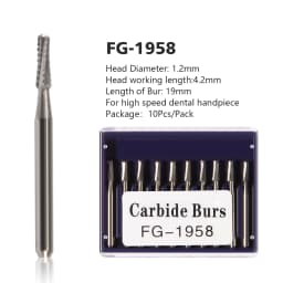 1Pack Dental Tungsten Carbide Steel Burs FG/Endo/FGXL/RA for High/Low Speed Handpiece Tungsten steel Dentist Lab & Clinic Use