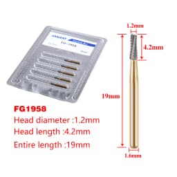 1Pack Dental Tungsten Carbide Steel Burs FG/Endo/FGXL/RA for High/Low Speed Handpiece Tungsten steel Dentist Lab & Clinic Use