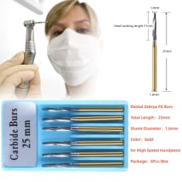 1Pack Dental Tungsten Carbide Steel Burs FG/Endo/FGXL/RA for High/Low Speed Handpiece Tungsten steel Dentist Lab & Clinic Use