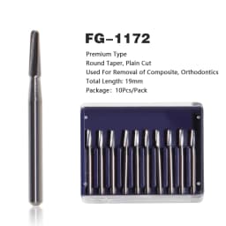 1Pack Dental Tungsten Carbide Steel Burs FG/Endo/FGXL/RA for High/Low Speed Handpiece Tungsten steel Dentist Lab & Clinic Use
