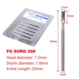 1Pack Dental Tungsten Carbide Steel Burs FG/Endo/FGXL/RA for High/Low Speed Handpiece Tungsten steel Dentist Lab & Clinic Use