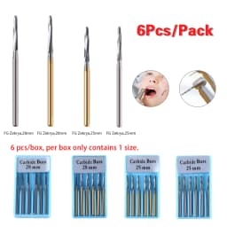 1Pack Dental Tungsten Carbide Steel Burs FG/Endo/FGXL/RA for High/Low Speed Handpiece Tungsten steel Dentist Lab & Clinic Use