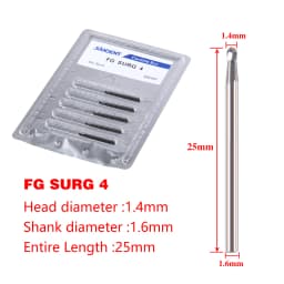 1Pack Dental Tungsten Carbide Steel Burs FG/Endo/FGXL/RA for High/Low Speed Handpiece Tungsten steel Dentist Lab & Clinic Use