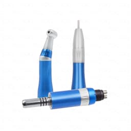 TOQ Inner Low Speed Dental Handpiece 2/4Holes Set Air Turbine Straight Contra Angle Air Motor High-Tech Professional Tooth Blue