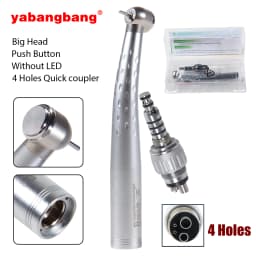 KaVo Style Dental High Speed Handpiece Standard/Big head Single spray Push Button Turbine + 4Hole Quick Coupler Swivel