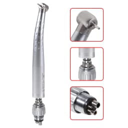 KaVo Style Dental High Speed Handpiece Standard/Big head Single spray Push Button Turbine + 4Hole Quick Coupler Swivel