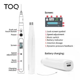 Dental Oral Anesthesia Injector Syringe Painless Electric Wireless Local Anesthesia Injection Lcd Display Clinical Vet Equipment