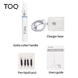 Dental Gutta Percha Tooth Gum Cutter with 4 Tips Endo Obturation System Dental Dissolved Breaker Gutta Percha Cutter