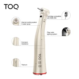 Dental Factory Equipment Increasing Red Ring 1:5 With Light Contra Angle Handpiece Push Button Dental Handpiece Medical Supplier