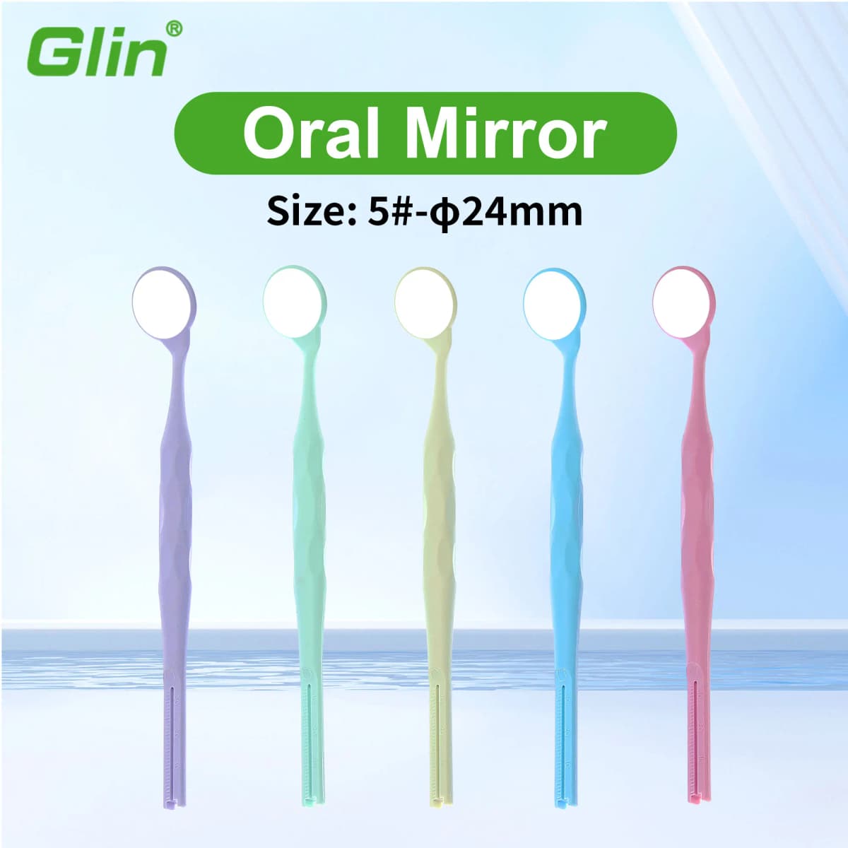 10pcs Dental Odontoscope Rhodium Mouth Mirrors Front Surface Intraoral Photography Mirror Exam Reflector Glass Single Sided
