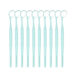 10pcs Dental Odontoscope Rhodium Mouth Mirrors Front Surface Intraoral Photography Mirror Exam Reflector Glass Single Sided