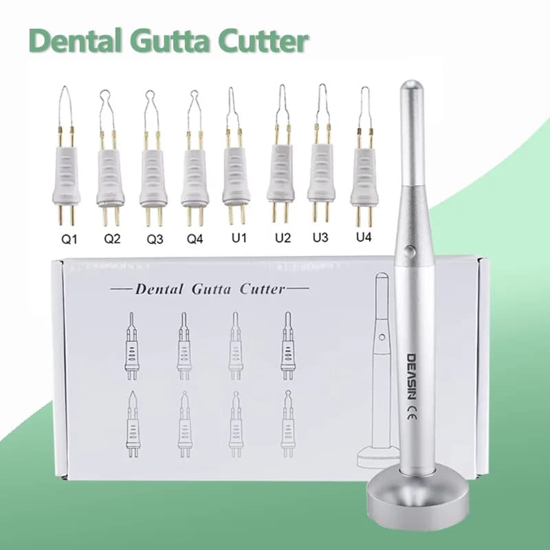 Dental Gutta Percha Cutting Heated AA Battery Removable Model Teeth and Gum Cutter Electrocoagulation Hemostatic With Pen 8 Tips