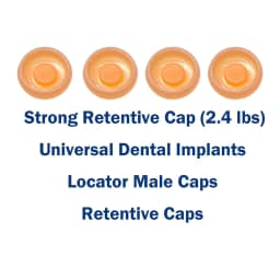 Dental Implant Locator Retention Cap & Core Tool Set, Removable Insertion and Extraction Kit for Overdenture Abutment System