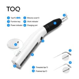 TOQ Official LED Dental Wireless Ultrasonic Activator Endo Ultra Activator Ultrasonic Washing Tooth with 6 Tips Dentistry Tools