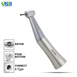FX25 Dental Low speed Handpiece 1:1 Contra Angle dental surgery instruments Direct Drive Gear Ratio Apply for E type Air Motor