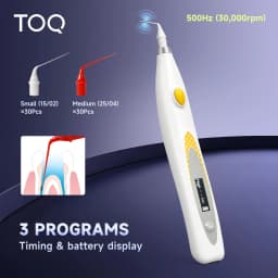 TOQ Dental Wireless Endo Activator Sonic Irrigator 60Pcs Tips Type‑C Rechargeable Root Canal Cleaning 3 Modes Endodontic