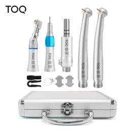 Dental High & Low Speed Handpiece Kit Straight Contra Angle Single Water Spray Air Turbine 2/4 Hole Dentistry Tools Set